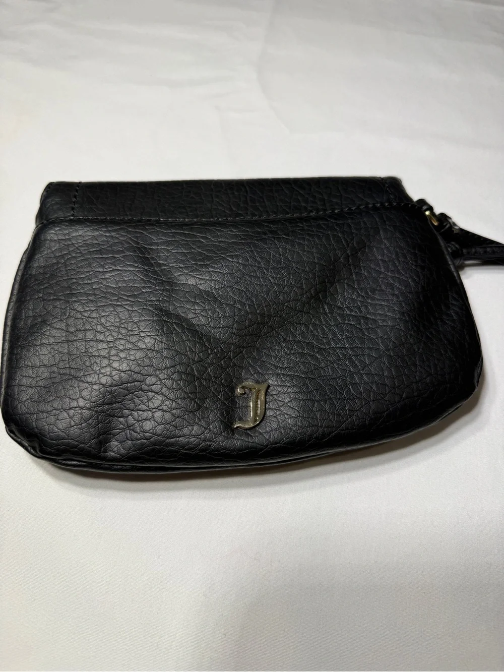 Y2K Juicy Couture Royal Black Wristlet Clutch With Hot Pink Crown Interior